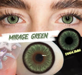 1 Pair Colored Contact Lenses with Prescription Natural Look Myopia Lenses 0~-6.00 Green Lenses Brown Contact Lenses