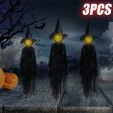 Interactive Light-Up Witch Decoration with Motion Sensor Scary Sound Effects Creepy Animated Prop for Haunted House Halloween
