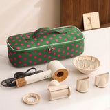 New Polka Dot Hair Dryer Storage Bag with Handle Large Capacity Makeup Bag Dustproof Portable Curler Storage Bag For Travel