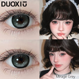2PCS Natural Brown Blue Grey Contact Lenses, Large Diameter Myopia Lenses, Soft Comfortable Yearly Wear for Everyday cos