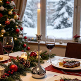 Silver Metal Candle Holder,Romantic Wedding Festival Dinner Table Candlelight,Hotel Living Room Home Decoration Candlestick