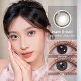 14.0mm Nude Brown Natural Contact Lenses Fit Most Eye Shape Colored Contact Lenses For Eyes Makeup/Cosmetic 6 Months