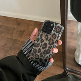 Gray Leopard Print Suitable for Apple for Iphone16Promax Case/For Iphone15Promax Case/14Pro Case/13Pro Case Fashion Mobile Phone Case/Simple Mobile Phone Case