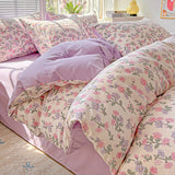 2025 Washed Cotton Double Yarn Single Quilt Cover Simple Wind Ins Wind Small Floral Korean Version Duvet Skin Friendly Bedding