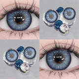 Eye Eyes Color Contacts Colored Contact Lenses Lens Small Pupil Enlarging Cosplay Blue Soft 2Pcs 1 Year Use