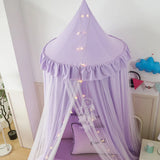 Baby Room Decoration Mosquito Net Curtain Canopy 2 Layers Round Crib Netting Tent for Kids Bed Valance