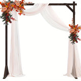Ikeehome  7.2ft Wooden Wedding Arch Bracket, Square Wooden Arch Bohemian Decoration, Wedding Party Christmas and Halloween Decoration