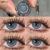 Black Hydrogel Circle Lenses for Dolly Eye Effect, 14.5mm Diameter for Big Sparkling Eyes, Hydrating & Age-Diminishing