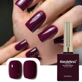 Gel Nail Polish Single Bottle - Long-Lasting Glossy Cherry Red, High Saturation Shine, 15ml Per Bottle, Gentle Formula, Does Not Damage Nails,