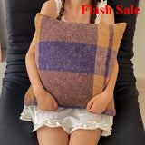 Ikeehome  new sheep wool throw pillow cartoon small fresh throw pillow living room bedroom pillow 45x45cm