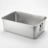 Stainless Steel Tray Side Handles Rectangular Serving Tray Stainless Steel Hotel Pan Seamless Home Container Stackable