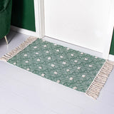 Cotton Linen Retro Rug Tapestry Home Decor Geometric Floor Mats for Bedroom Living Room Hand Woven Bohemian Tufted Tassel Carpet