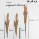 Faux Pampas Grass Large 39'' Tall Artificial Pompous Grass Fluffy Fake Flowers for Vase Filling Home Boho Decor Flower Arrange