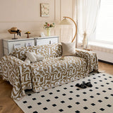 Full Coverage Sofa Blanket Chenille Couch Cover Geometric Jacquard Sofa Slipcover Living Room Pet Furniture Protector Washable