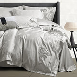 4Pcs Lotus Embroidery 1000TC Egyptian Cotton Rose Jacquard Luxury Bedding Set Duvet Cover Set Bed Sheet/Fitted Sheet Pillowcases