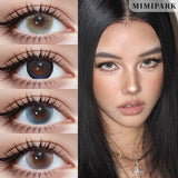 2pcs Big Diameter Natural Style Colored Contacts Daily Disposable Multi-Tone Lenses for Party Cosplay
