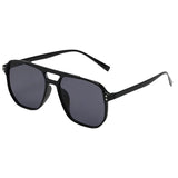 Square Big Frame Sunglasses for Men and Women Lightweight Frame Black Yellow Sun Glasses with UV Protection
