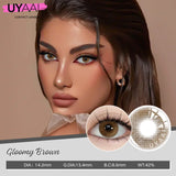 Classic Brown Color Contact Lenses Siri Series Bionic Pupil Beauty Blue Eyes Lenses Natural Green Pupils Brown Grey Lens