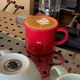 270ml Ceramics Red High-value Flip Over Mug Fun Letter Coffee Milk Cup With Gift Box Send Children Christmas Party Gift Mugs