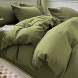 Solid color Duvet Cover set with Pillow Case Bed Sheet Olive Green Quilt Covers Boy Kid Teen Girl Bedding Linens Set King Queen