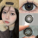 2PCS  Colored Contact Lenses Beautiful Pupil Color Circle Lens Prescription Yearly Natural 0-8 Degrees  Fast Shipping