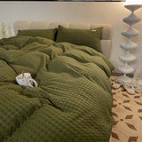 Solid color Duvet Cover set with Pillow Case Bed Sheet Olive Green Quilt Covers Boy Kid Teen Girl Bedding Linens Set King Queen