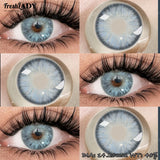 1 Pair Colored Contact Lenses Natural Brown Pupils Eyes Contact lenses Gray Soft Contacts 14.20mm