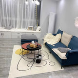 Black White Minimalist Living Room Sofa Carpet Abstract Lines Bedroom Bedside Carpets Modern Art Plush Rug Comfortable Soft Rugs