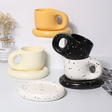 Ceramic Mug with Saucer Coffee Cup Drinking Cups and Saucers Home Office Tea Cup Coffee Cups Korean Mug Ceramic Plate