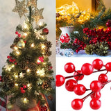Plastic Artificial Pine Branches Lifelike Frosted Snowy Christmas Tree Decorations Snow Twig Pine Needle