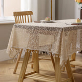 1pc  Elegant Lace Tablecloth with Tassels,Rural Fresh Jacquard Lace Tablecloth  Perfect for Dining & Parties,Family Gatherings