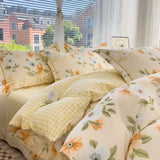 New Cotton Single Duvet Cover Printed Garden Quilt Cover Skin Friendly Breathable Bedding 150x200 180x220 220x240 200x230
