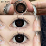 1 Pair Big Eyes Black Lenses Korean Natural Lenses Yearly Color Contact Lenses Eyes with Gray Beautiful Pupil Lentes
