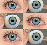 1Pair 0~-8.00 Myopia Lenses Brown Color Contact Lenses with Prescription Gray Beautiful Pupil Contact Lens with Degree