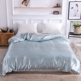 Bed Linen Silky Duvet Cover220x240 Stripe Queen Size 1PCS Quilt Cover Bedding covers Fashion Home Textile Nordic sling