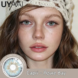 New Brown Colored Contact Lenses Natural Look Green Eye Lenses Gray Contact Women Gray Lenses 2Pcs