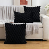 Red Pineapple Grid Turtle Pattern 3D Soft Plush Throw Pillowcase,Cushion Cover for Living Room Sofa Bedroom Home Room Decor 45CM