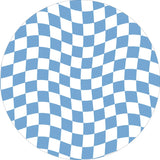 Ikeehome  Irregular Checkerboard Bedroom Rug Round Simple Design Solid Color IG Fashion Living Room Carpet Polyester Cute Decoration Home