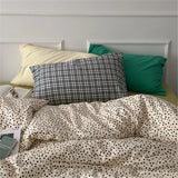 Huace  Pure Cotton Soft Color Blo Simple Blogging Sle Four Piece Bedding Set Comfortable Breathable Cotton Bed Linens