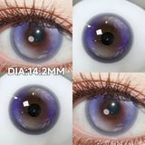 2pcs Half-Year Blue Colored Contacts Big Diameter High Moisture Lenses for Summer Cosplay Role