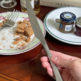 Simple Silver Matte Stainless Steel Tableware Knife Fork Spoon Fruit Fork Butter Knife Texture