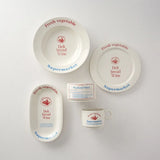 Retro Style English Letters Ceramics Tableware Mug Soup Plate Cream Color Desserts Steak Porcelain Main Dish Plate Coffee Cups