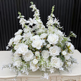 80/70/60/50cm Artificial Flower White Large Ball Wedding Table Centerpiece Road Lead Floral Arrangement Event Party Decor