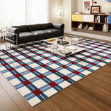 Pink Plaid Living Room Carpet Large Area Modern Minimalist Bedroom Rugs Fashion Art Ins Home Decoration Sofa Mats Ковер Alfombra
