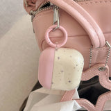 Korea Cute Simple Style Star Pattern For AirPods1 2 3 For AirPods 4 For AirPods Pro 2 Pink Silicone Earphone Protection Case