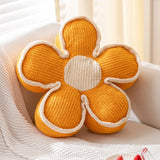 Thick Striped Flower Plush Pillow Cushion, Soft Fluffy Comfy Seat Back Rest Pillow for Office Chair, Bed, Car, Sofa, Nap, Decor