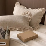 Korean adult double-layer ruffled lace A pair of pillowcases