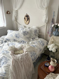 Pure Cotton Floral Printed Bedding Set Four-Piece Queen Size Bed eet Cover Duvet Cover Bed Canopy Princ Sle Home Textile