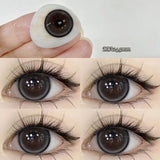1 Pair Natural Contact Lenses For Eyes Color Beauty Pupils with Diopter Soft Round Korean Lenses Grow Eye Free Shipping