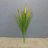 7 Heads Fake Reed Bouquet Silk Onion Grass Large Artificial Tree Wedding Flower Plastic Autumn Plants for Home Party Decoration